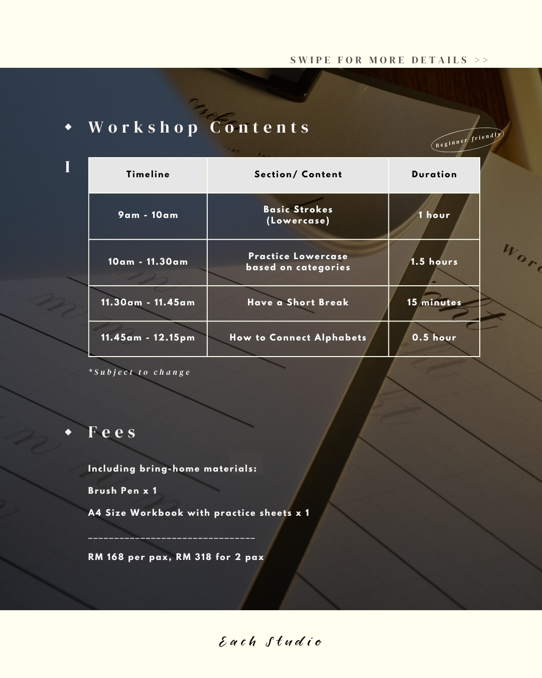 One Day Calligraphy Workshop
